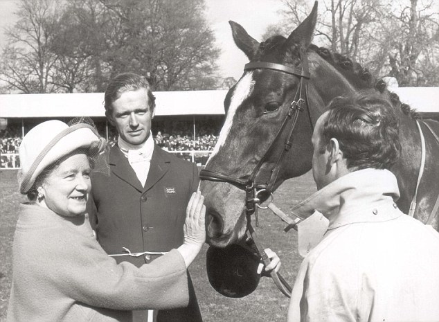 Richard Meade & The Queen Mother at Badminton, with his horse The Poacher